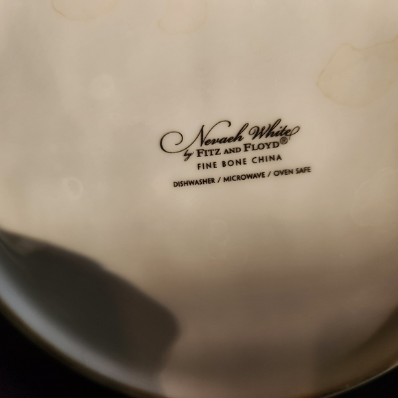 Neveah White by Fitz and Floyd Fine Bone China Teapot White - Picture 5 of 5